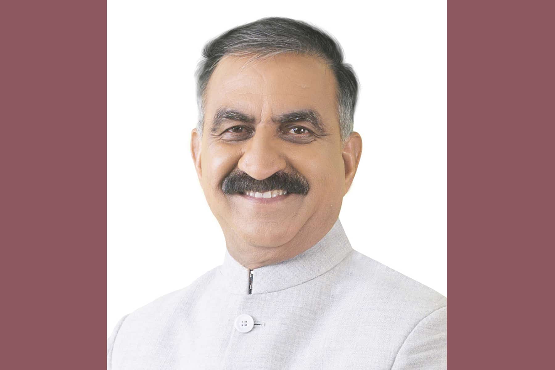 मुख्यमंत्री हिमाचल प्रदेश ठाकुर सुखविन्द्र सिंह सुक्खू