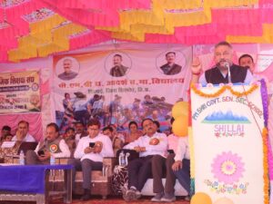 जनसभा को संबोधित करते शिक्षा मंत्री रोहित ठाकुर